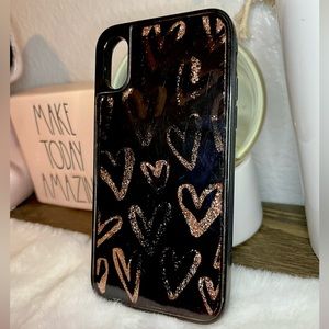 Black glitter iPhone X XS case